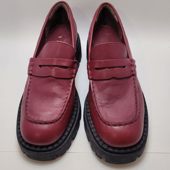 Free People Burgundy Loafers - Picture 2 of 8